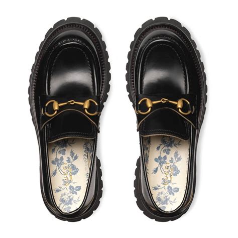 gucci lug sole loafer women's